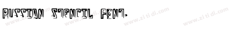 Russian Stencil Font字体转换